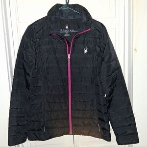 Spyder Puffer Jacket with Pink Accents